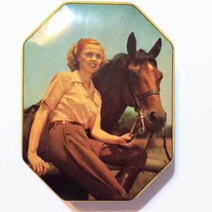 Vintage Horner’s Boy Blue Candy Treasures 8oz Tin GOOD FRIENDS horse Made in Eng